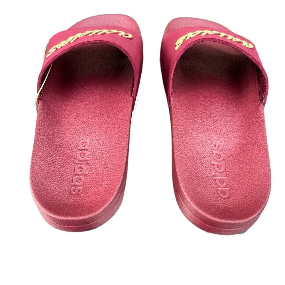 adidas ADILETTE SHOWER SLIDES Red/Sandy Beige Sandal - Picture 5 of 15